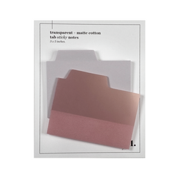 Cotton Blank Tab Sticky Notes