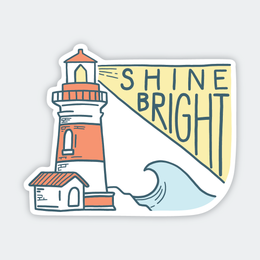 Shine Bright Lighthouse Sticker