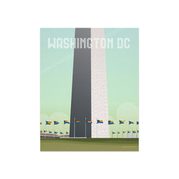 Rainbow Flags Wash Monument Postcard