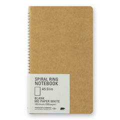 A5 Slim Blank MD Paper Spiral Notebook, Traveler's Company
