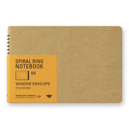B6 Window Envelopes Spiral Notebook, Traveler's Company