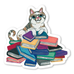 Book Lovin' Cat Sticker