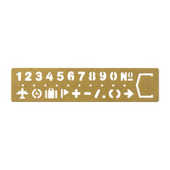 TRC Brass Template Bookmark Number, Traveler's Company