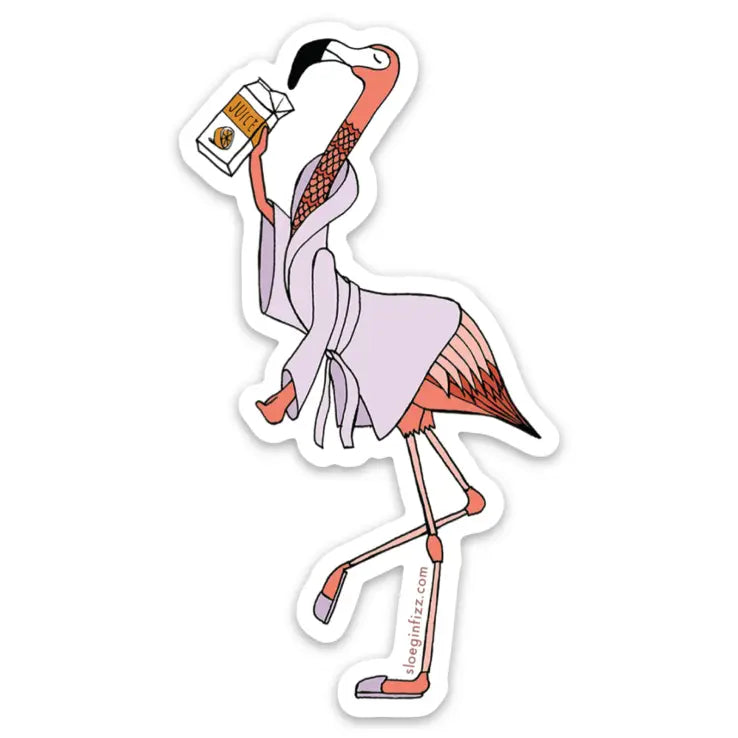 Flamingo with OJ Sticker