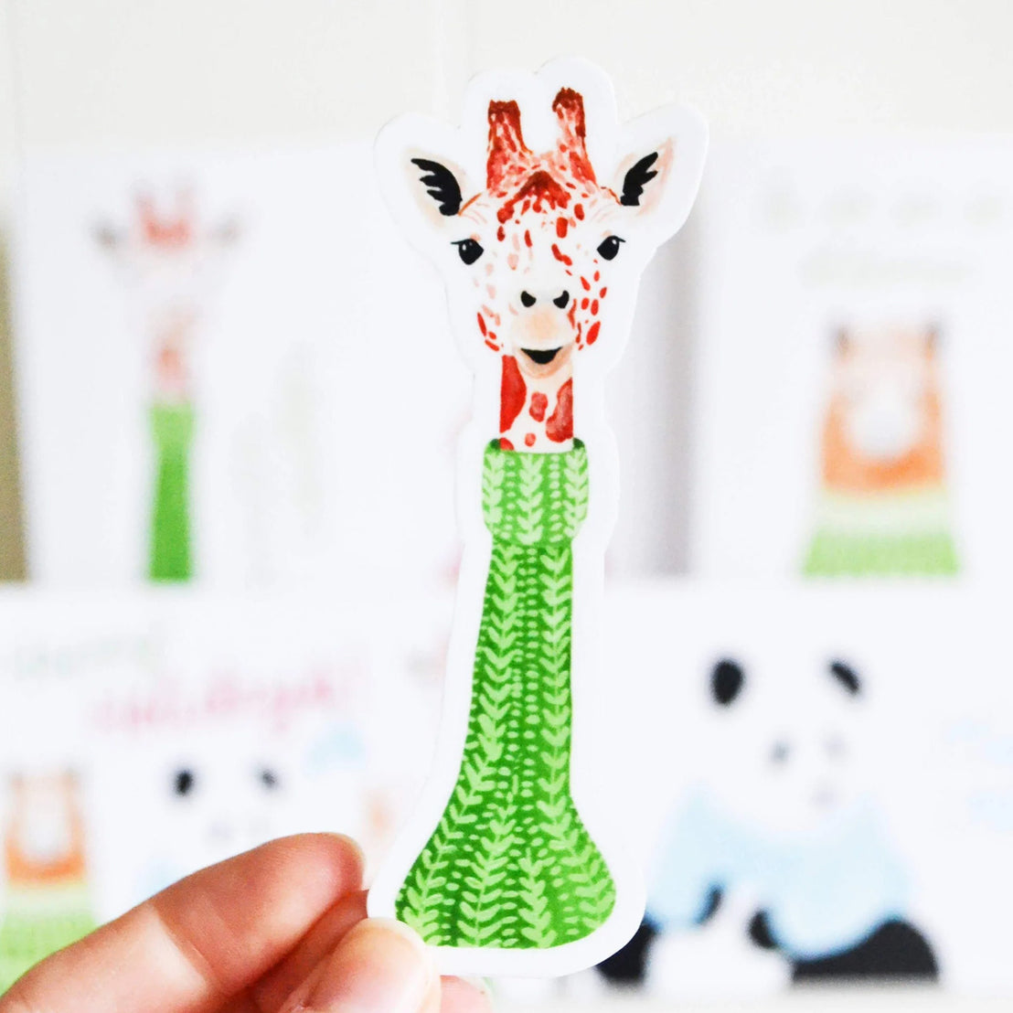 Giraffe in Sweater Sticker