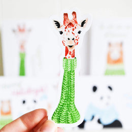 Giraffe in Sweater Sticker