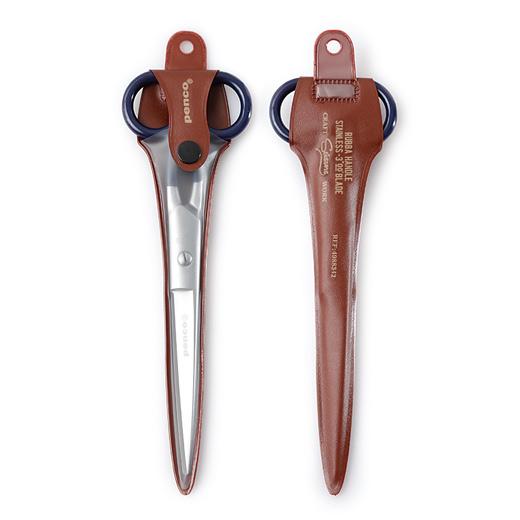 hightide navy handled large steel scissors penco with storage sheath