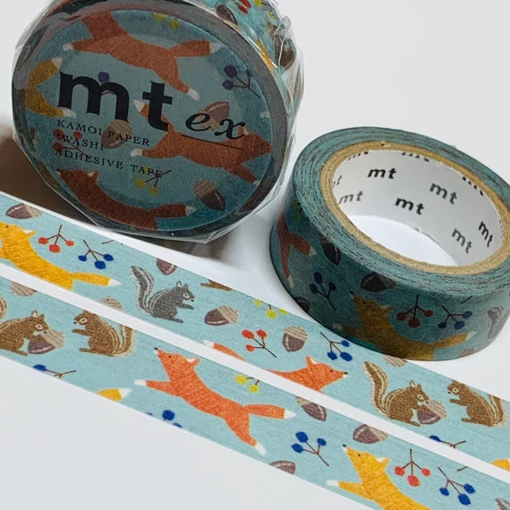 Embroidery Fox & Squirrel Washi Tape