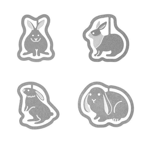 Rabbit Etched Clips