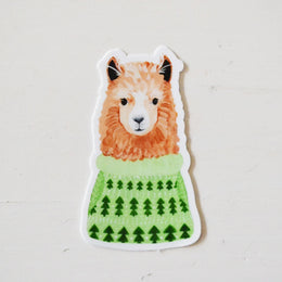 Llama in Sweater Sticker