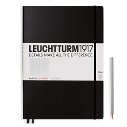A4 Slim Squared Black Notebook, Leuchtturm1917