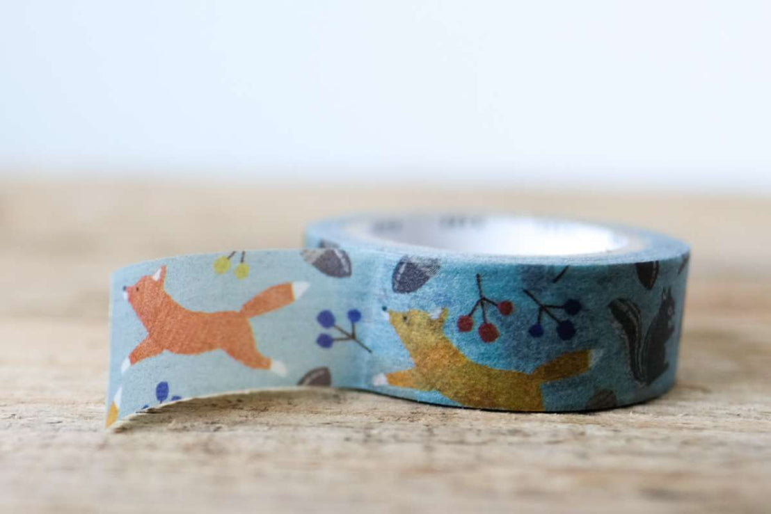 Embroidery Fox & Squirrel Washi Tape