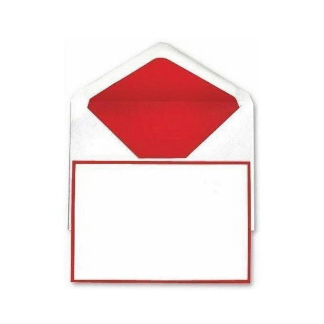 White/Red Notecard Box, Original Crown Mill