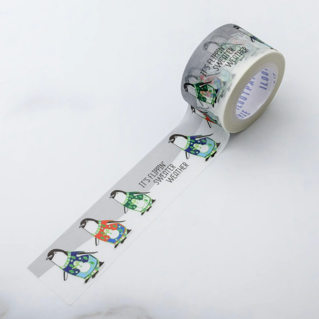 Sweater Weather Penguin Washi Tape