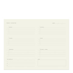 Weekly Overview Notepad