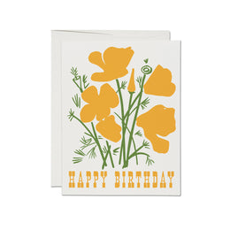 California Poppy Birthday, Red Cap Cards